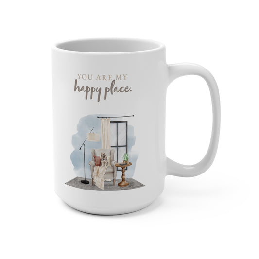 German Shepherd 15oz Mug, “You are My Happy Place”