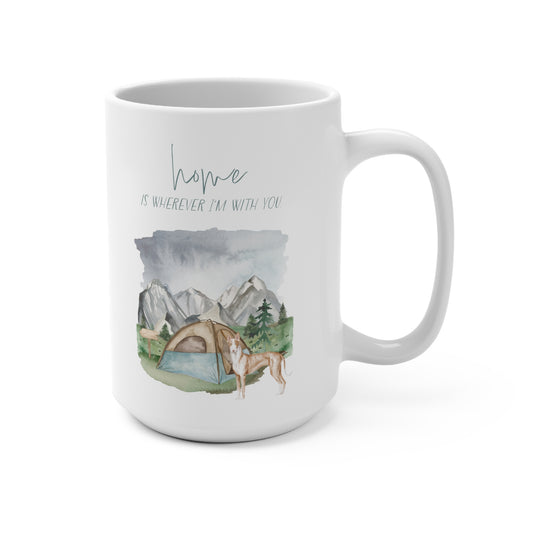 Ibizan Hound 15oz Mug, “Home is Wherever I’m with You”