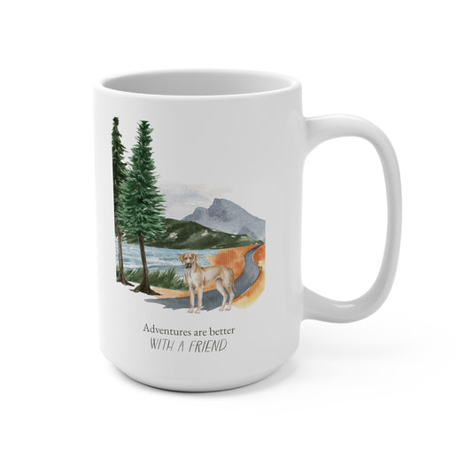 Great Dane 15oz Mug, “Adventures are Better with a Friend”