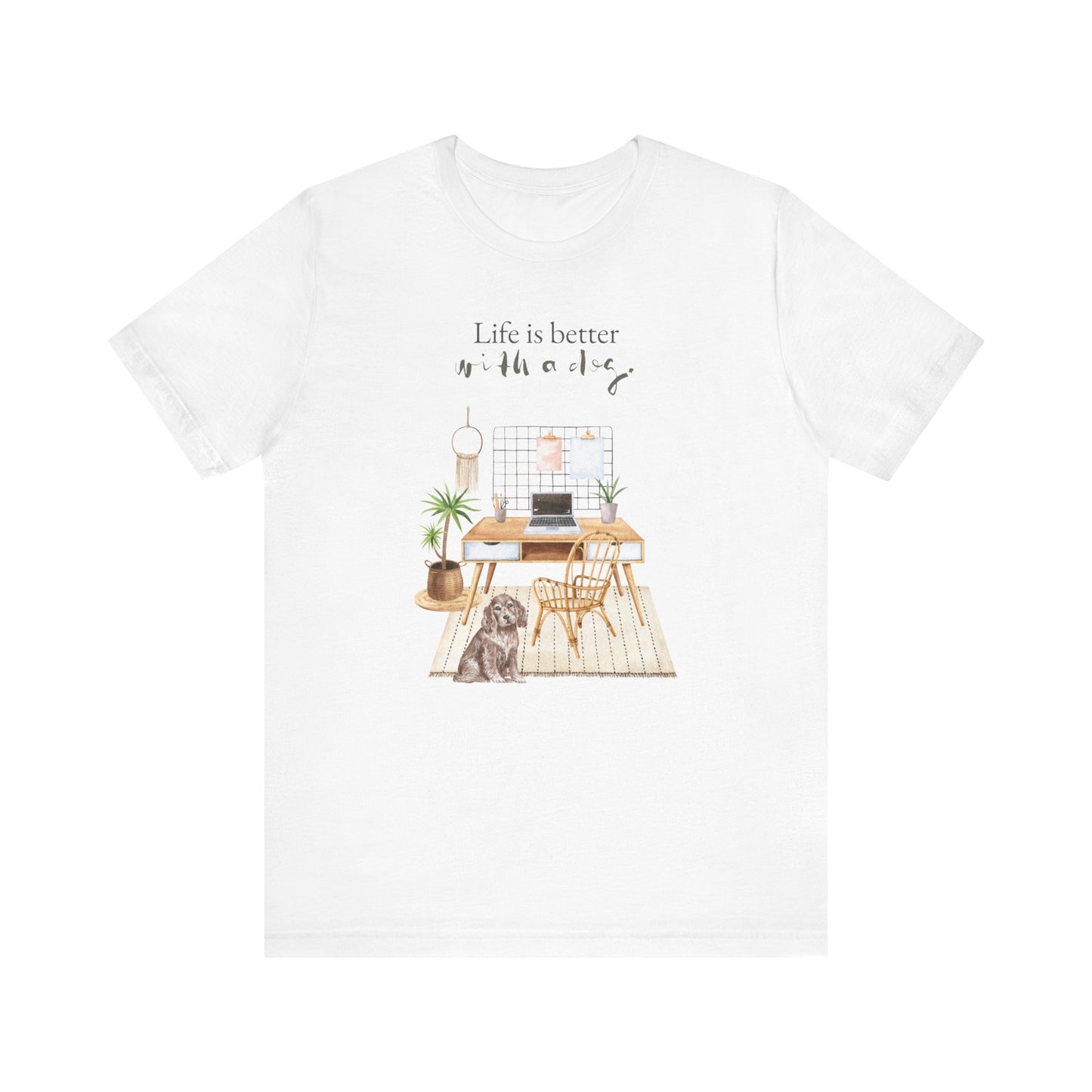 English Cocker Spaniel T-Shirt, “Life is Better with a Dog”