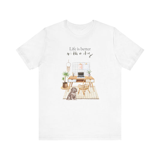 English Cocker Spaniel T-Shirt, “Life is Better with a Dog”