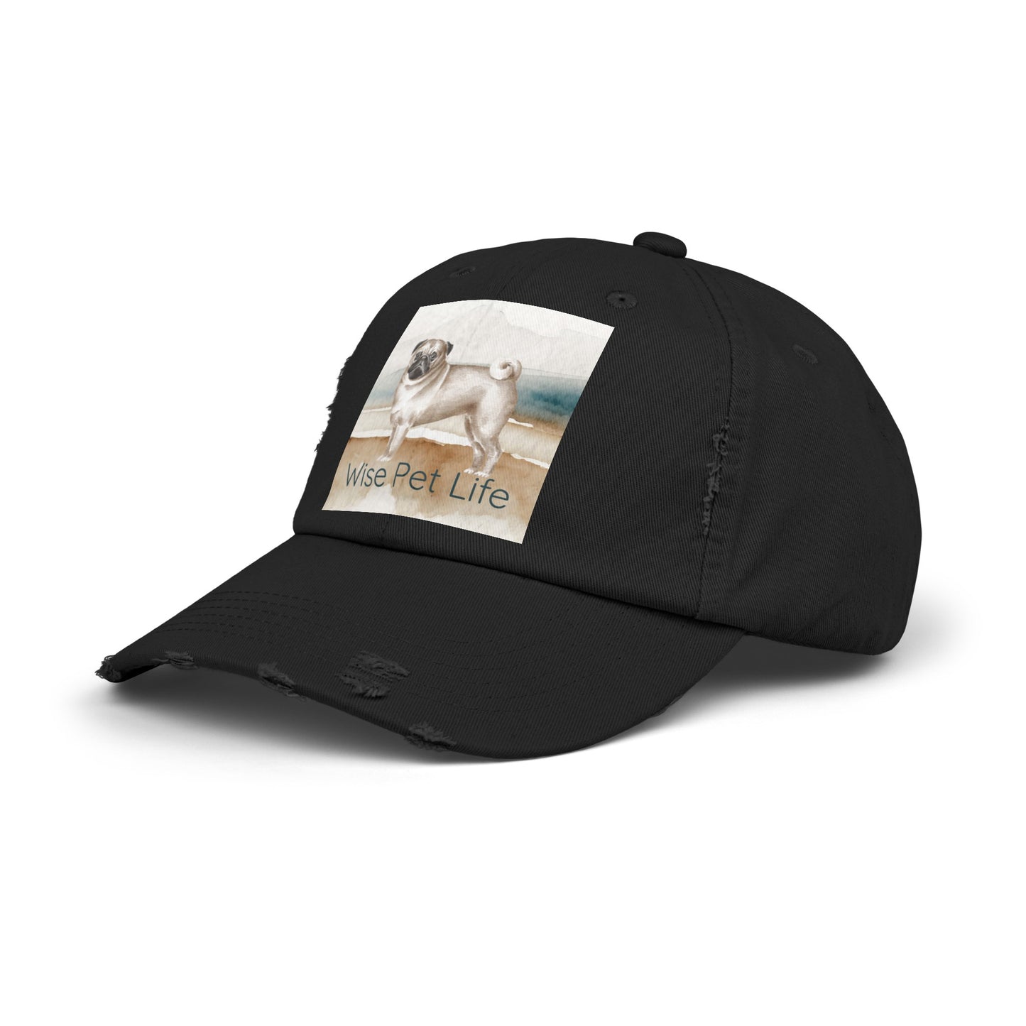 Pug Distressed Cap