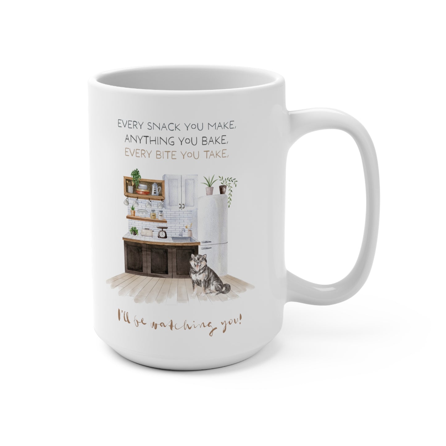 Shiba Inu 15oz Mug, “I’ll Be Watching You!”