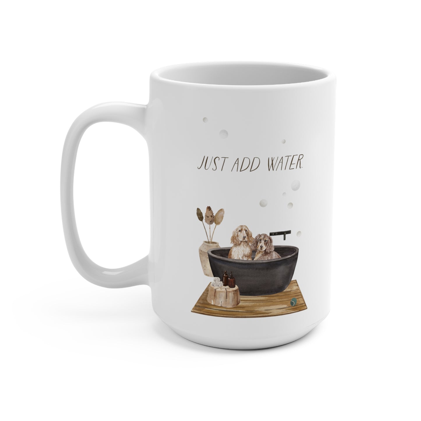 English Cocker Spaniel 15oz Mug, “Just Add Water”