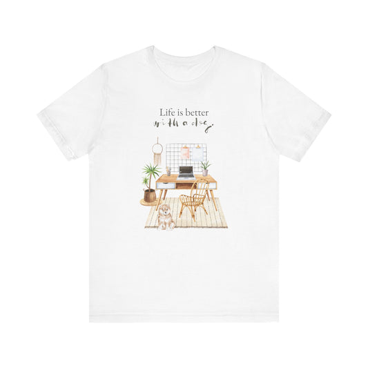 Shiba Inu T-Shirt, “Life is Better with a Dog”