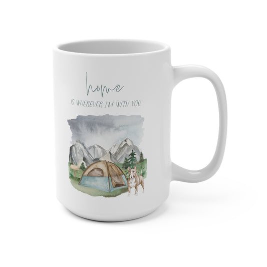 Bull Terrier 15oz Mug, “Home is Wherever I’m with You”