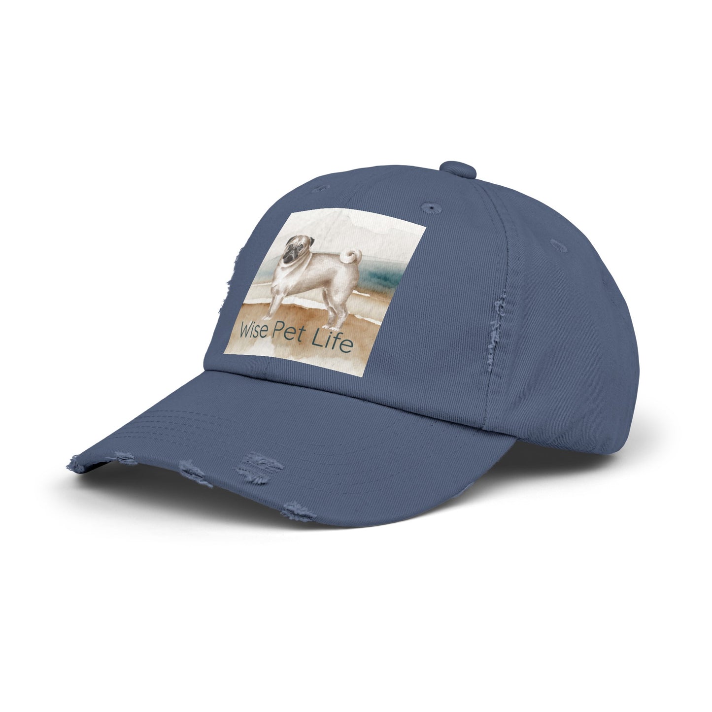 Pug Distressed Cap