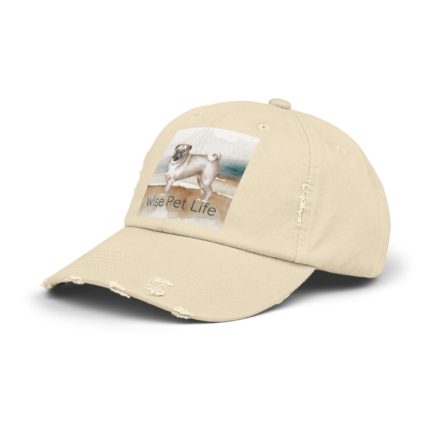 Pug Distressed Cap